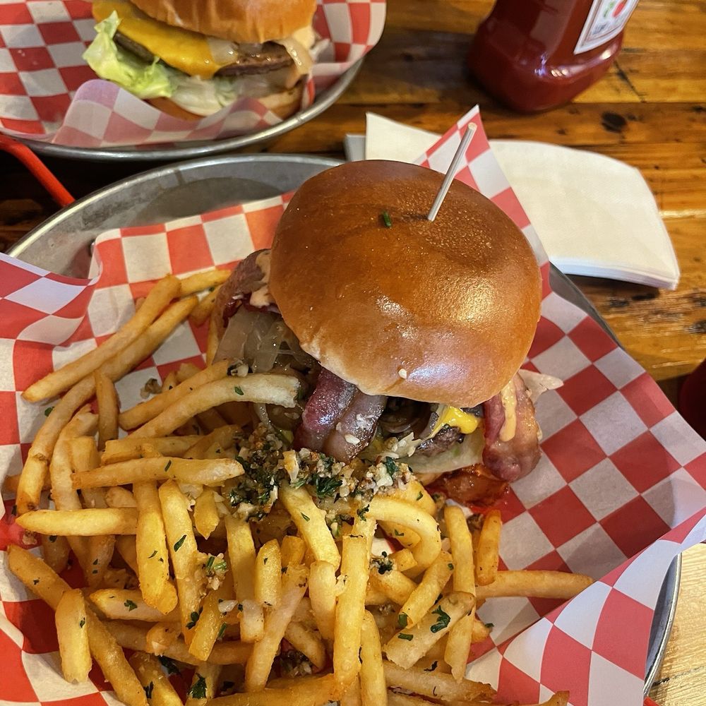 Sur Burger - Cheese #2. Cheeseburger Combo and #6. The Works Combo with garlic fries - Burgers Near Me - Monterey, California Sur Burger - Cheese #2. Cheeseburger Combo and #6. The Works Combo with garlic fries - Burgers Near Me - Monterey, California