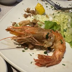 Chilita - This is langusta ala Chilita - shrimp with the crawlfish head on it - seriously, from previous customer plate.