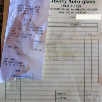 Big O Tires - Liberty bill after fixing the window$80. - Tires Near Me - La Mesa, California Big O Tires - Liberty bill after fixing the window$80. - Tires Near Me - La Mesa, California