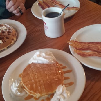 Compton's Pancake House - Carmel cheesecake pancakes, freah crisp bacon, bacon belgian waffle and delicious hot coffee! - Breakfast & Brunch Near Me - Stroudsburg, Pennsylvania Compton's Pancake House - Carmel cheesecake pancakes, freah crisp bacon, bacon belgian waffle and delicious hot coffee! - Breakfast & Brunch Near Me - Stroudsburg, Pennsylvania