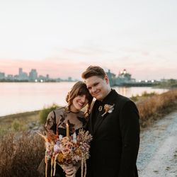 D.Sweetpea's Custom Floral - Dried bouquet with crystals and candle, boutonnière