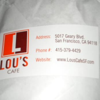 Lou's Cafe - Logo on my sandwich - Coffee & Tea Near Me - San Francisco, California
