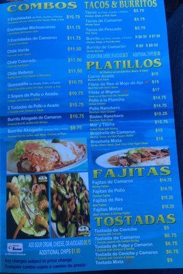 Menu photo 2 Brisas de Michoacan Patterson, CA