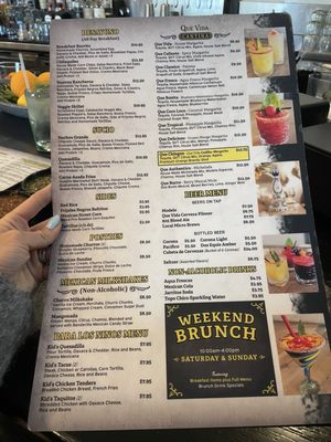 Menu photo 2 Que Vida Tacos Huntington Beach Huntington Beach, CA