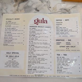 GULA - Menu - Cafes Near Me - Doraville, Georgia