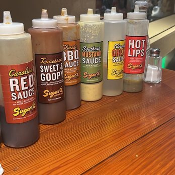 Sugar's Ribs - Sauce Selection - Barbeque Near Me - Chattanooga, Tennessee Sugar's Ribs - Sauce Selection - Barbeque Near Me - Chattanooga, Tennessee
