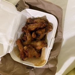 small honey garlic chicken wings 7 pcs