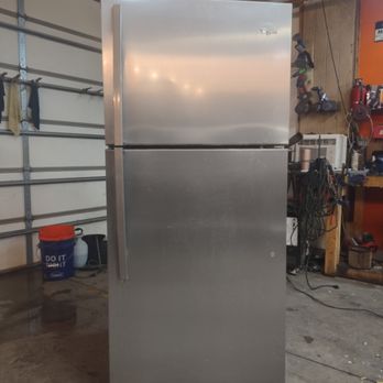 Hicks Small Engine Repair - Fridge I repaired and sold. The issue was diagnosed as a faulty EVAP fan motor. Delivered and sold shortly after for $240.00 - Appliances & Repair Near Me - Xenia, Ohio