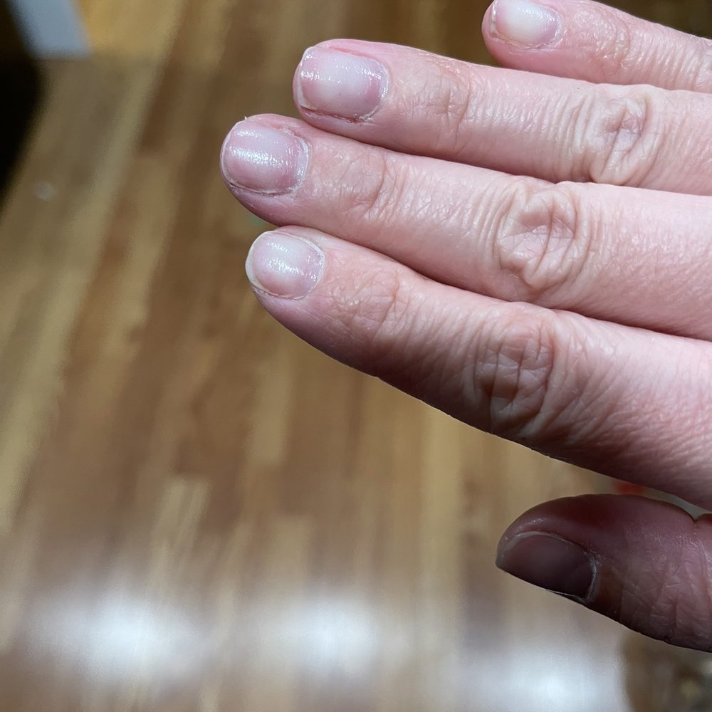 My nails were drilled down unnecessarily, filed crooked, and a terrible manicure. She barely even cut away my cuticles. My nails were drilled down unnecessarily, filed crooked, and a terrible manicure. She barely even cut away my cuticles.