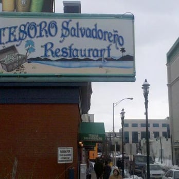 Tesoro Salvadoreño - a sign for a restaurant - Salvadoran Near Me - North Plainfield, New Jersey