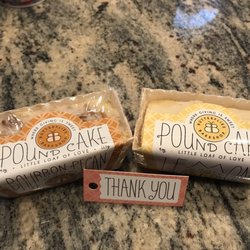 Butterflies Bakeshop - Bourbon pecan and a lemon pound cake