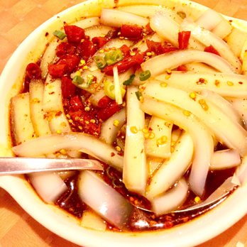 Chengdu Taste - Cheng Du Style Green Bean Noodle aka cold mung bean noodles: slippery and spicy and aromatic - Szechuan Near Me - Providence, Rhode Island Chengdu Taste - Cheng Du Style Green Bean Noodle aka cold mung bean noodles: slippery and spicy and aromatic - Szechuan Near Me - Providence, Rhode Island