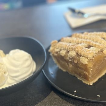 Crust & Roux - Slice of Apple Pie with Vanilla Ice Cream & Whipped Cream - Pizza Near Me - Las Vegas, Nevada
