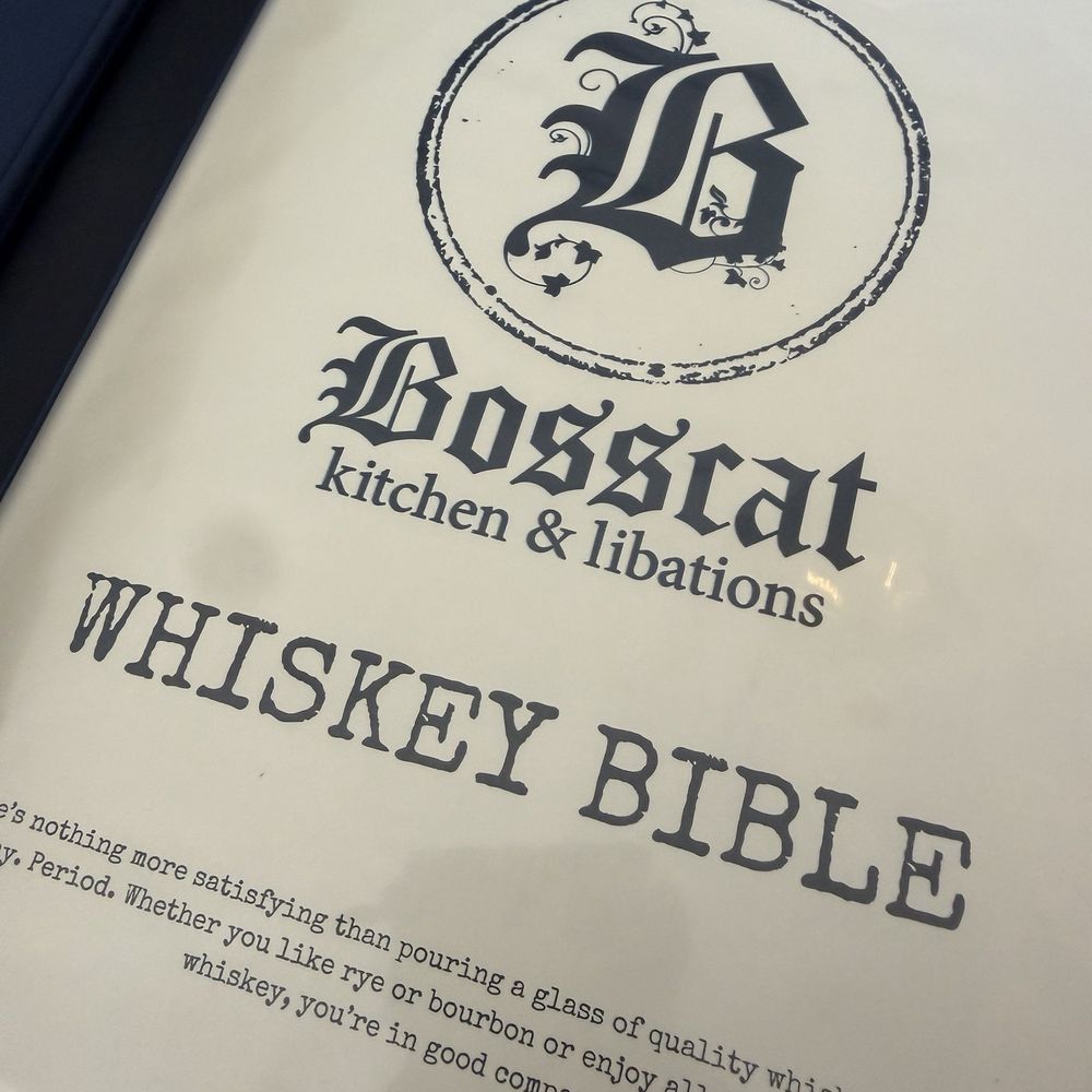 Bosscat Kitchen & Libations - Whiskey Bible - Bars Near Me - Orange, California Bosscat Kitchen & Libations - Whiskey Bible - Bars Near Me - Orange, California