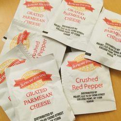 GH Pizza's - Powder cheese and red pepper flakes