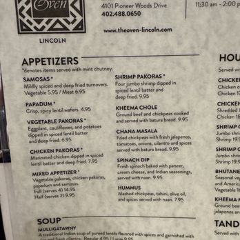 The Oven - Indian Near Me - Lincoln, Nebraska