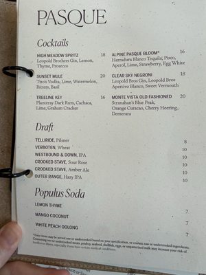 Menu photo 3 Pasque Denver, CO