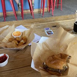 Chalkboard Kitchen - Beef and cheddar and cheese curds