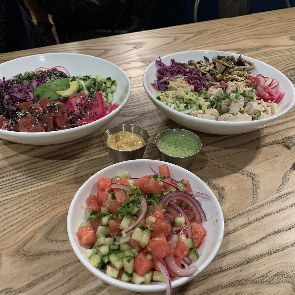 Kitava - Watermelon Side Salad, Tuna Pok Bowl, Wild Mushroom Bowl with chicken. - Gluten-Free Near Me - San Francisco, California Kitava - Watermelon Side Salad, Tuna Pok Bowl, Wild Mushroom Bowl with chicken. - Gluten-Free Near Me - San Francisco, California