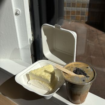 Goodthing Coffee - hokkaido cheesecake (5/5) and black sesame einspanner (5/5) - Coffee & Tea Near Me - Burlingame, California Goodthing Coffee - hokkaido cheesecake (5/5) and black sesame einspanner (5/5) - Coffee & Tea Near Me - Burlingame, California