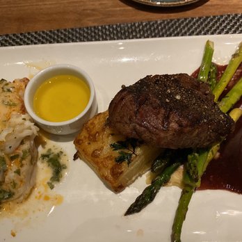 Jake's - Filet Mignon with lobster tail. - New American Near Me - Del Mar, California Jake's - Filet Mignon with lobster tail. - New American Near Me - Del Mar, California