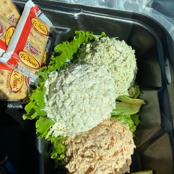 Chicken Salad Chick - Three scoops: lemon basil, classic, bbq. - Southern Near Me - Orlando, Florida Chicken Salad Chick - Three scoops: lemon basil, classic, bbq. - Southern Near Me - Orlando, Florida