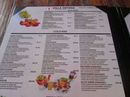 Menu photo 5 Villa Ortega's Puerto Nuevo, BCN