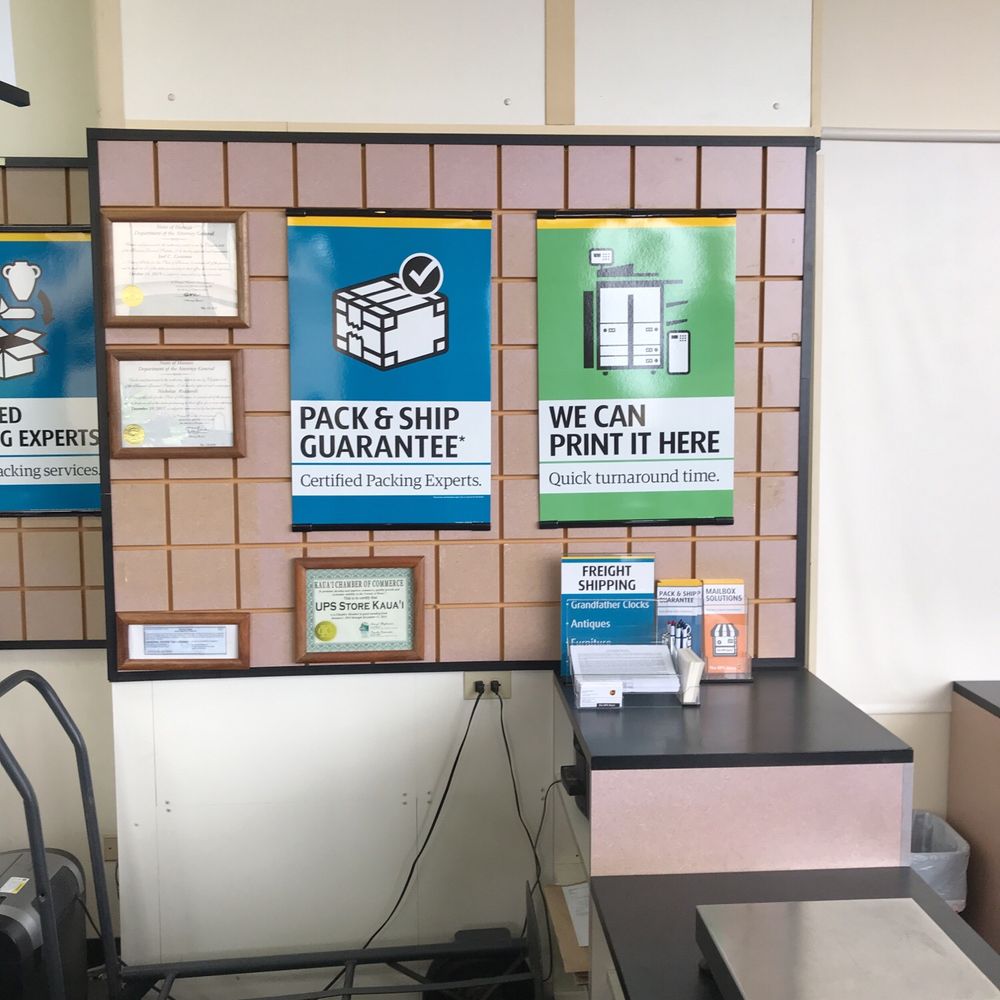 The UPS Store - Inside store - Shipping Centers Near Me - Lihue, Hawaii The UPS Store - Inside store - Shipping Centers Near Me - Lihue, Hawaii