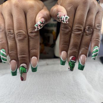Nails at Southshore - Grinch time by Lily - Nail Salons Near Me - Alameda, California Nails at Southshore - Grinch time by Lily - Nail Salons Near Me - Alameda, California