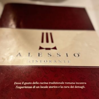 Alessio - Menu cover - Roman Near Me - Rome, RM