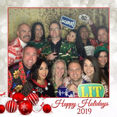 Corporate & Holiday Parties - Company holiday parties are our specialty. From office potlucks to ballroom galas, we bring the DJ, MC, dance floor lighting and a selfie photo booth with your company logo on every photo.

We know corporate crowds: clean, upbeat music for every age, a smooth timeline for speeches, awards and raffles, and the energy to get coworkers who "don't dance" out on the floor. We can put your logo on the welcome screen and photo booth prints, and guests get their photos instantly by text.

Planning is simple, with one point of contact and a free online planning app. Past clients include teams at SpaceX, Uber, Universal, Delta and Kohl's. Serving Los Angeles, Ventura and Santa Barbara counties. December dates fill up fast, so request a quote to check your date.