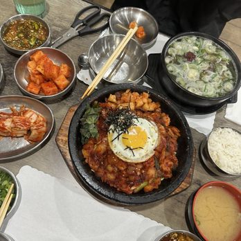 Han Yang - Look at the goodness! Short rib soup and octopus bibimbap and the banchans - Korean Near Me - Buena Park, California Han Yang - Look at the goodness! Short rib soup and octopus bibimbap and the banchans - Korean Near Me - Buena Park, California