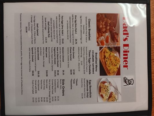 Menu photo 6 Dads Diner Waterbury, CT Menu photo 6 Dads Diner Waterbury, CT