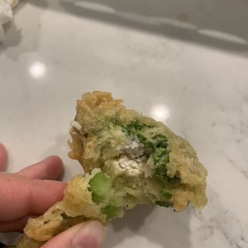 Sushi Ave - Mixed tempura (broccoli) with spots of uncooked batter - Sushi Bars Near Me - Gilbert, Arizona Sushi Ave - Mixed tempura (broccoli) with spots of uncooked batter - Sushi Bars Near Me - Gilbert, Arizona