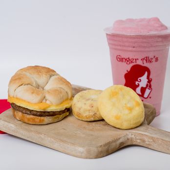 Ginger Ale's - Protein Packed Breakfast! Try our Sausage, Egg, & Cheese Croissant Sandwich, Egg Bites, or a Strawberry Protein Smoothie! - Coffee & Tea Near Me - Olney, Illinois Ginger Ale's - Protein Packed Breakfast! Try our Sausage, Egg, & Cheese Croissant Sandwich, Egg Bites, or a Strawberry Protein Smoothie! - Coffee & Tea Near Me - Olney, Illinois