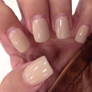 Professio Nails - Two week old square gel nails. Nude color. I LOVE them - Nail Salons Near Me - Waipahu, Hawaii