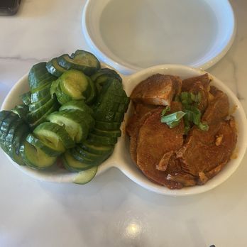 Noodle Nest - A1. Marinated Cucumber Salad and A10. Beef Shank Salad came with the special - Chinese Near Me - Irvine, California