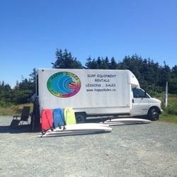 Happy Dude's Surf Emporium - They have a rental van parked right at the top of the beach!
