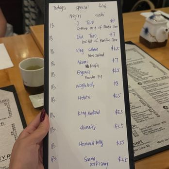 Saiko Sushi - fish of the day menu - Japanese Near Me - Vancouver, British Columbia