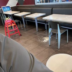 McDonald's - Vomit on the floor no one cared to clean up