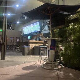 Outside seating. Outside seating.