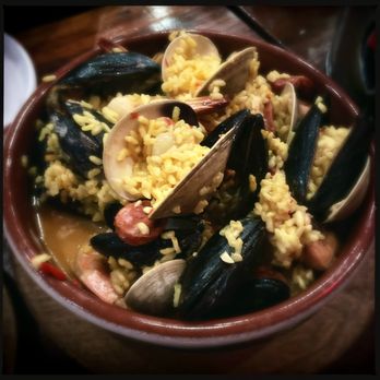 Olar Meu - Paella Valenciana (saffron Arborio, clams, mussels, shrimp, scallops, chicken, chorizo) - Spanish Near Me - Nyack, New York Olar Meu - Paella Valenciana (saffron Arborio, clams, mussels, shrimp, scallops, chicken, chorizo) - Spanish Near Me - Nyack, New York