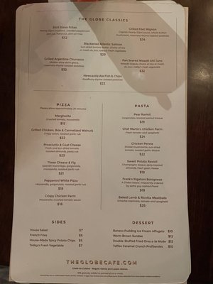 Menu photo 1 The Globe Coral Gables, FL Menu photo 1 The Globe Coral Gables, FL
