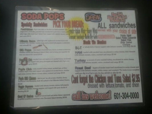 Menu photo 2 Soda Pops Natchez, MS