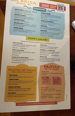Menu photo 2 La Brisa Mexican Bar & Grill Bacliff, TX