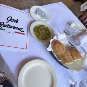 Joe's Restaurant - Bread with oil/peppers and butter (free) - Italian Near Me - Ridgewood, New York