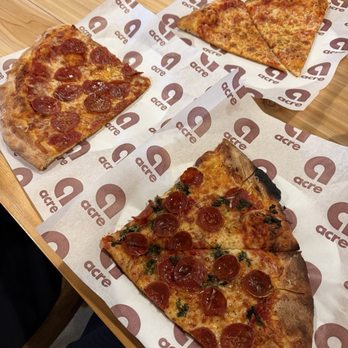 Acre Pizza - This is three slices though they cut the quarter pizza in half  so you pay for three slices but you get six really - Pizza Near Me - Healdsburg, California