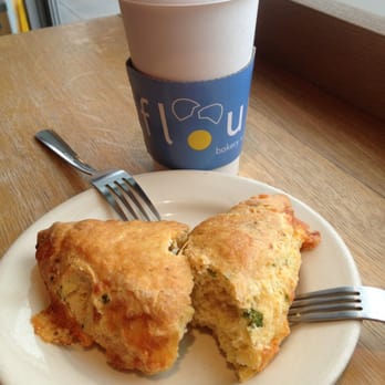 Flour Bakery + Cafe - Cheddar and scallion savory scone - Coffee & Tea Near Me - Cambridge, Massachusetts Flour Bakery + Cafe - Cheddar and scallion savory scone - Coffee & Tea Near Me - Cambridge, Massachusetts