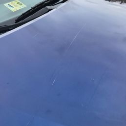 Scratches to hood after running through carwash.