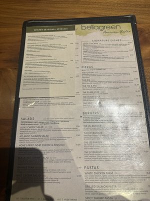 Menu photo 1 bellagreen Houston, TX